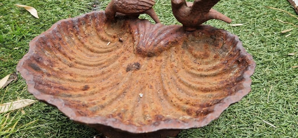 Super mooi vogelbad, een plaatje voor in de tuin(brocante), Ophalen of Verzenden, Gebruikt