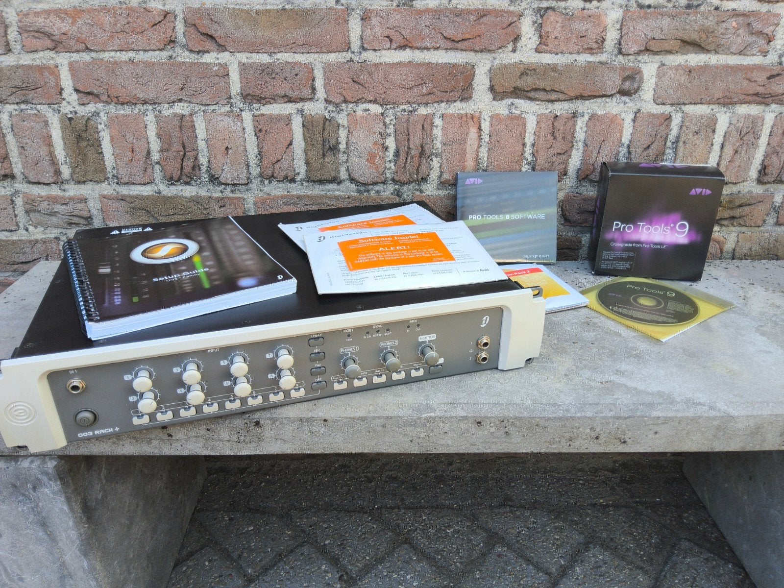 Digidesign 003 Rack+ met Pro Tools 9 software, Ophalen of Verzenden, Gebruikt, 10 tot 20 kanalen, Microfooningang