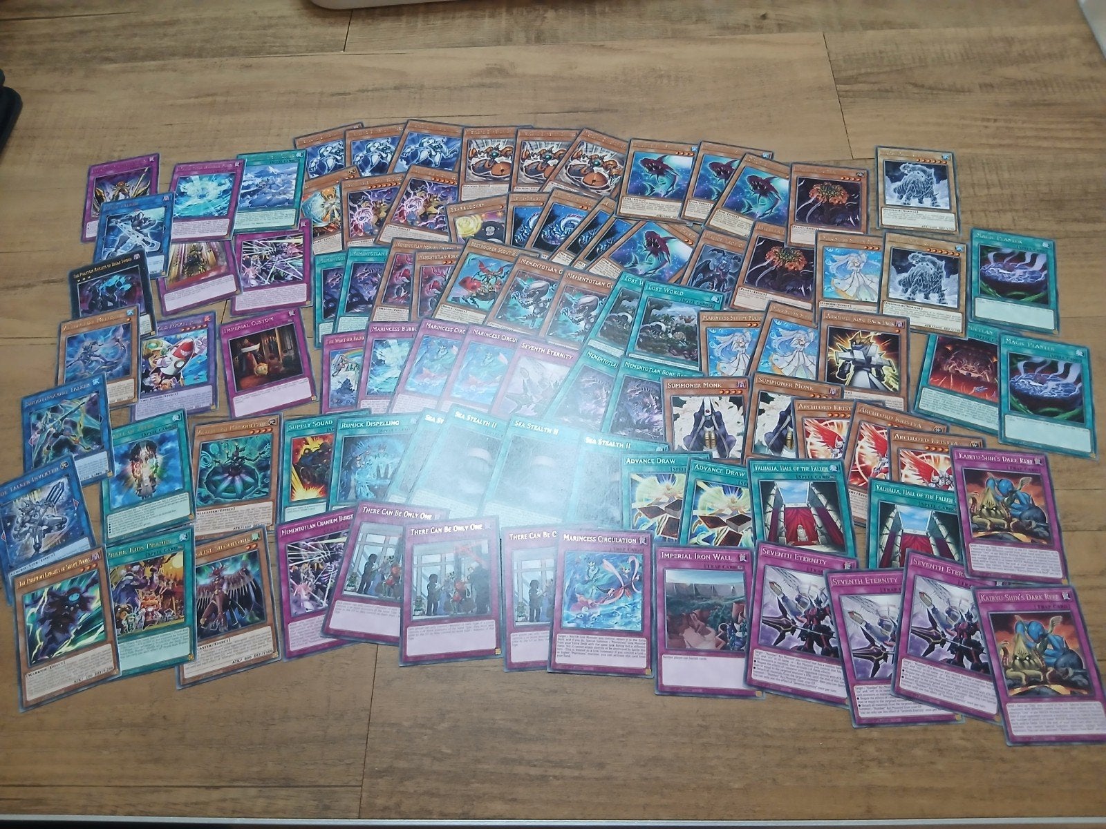 Yu-Gi-Oh! Lot met gekleurde namen kaarten, Ophalen of Verzenden, Gebruikt, Meerdere kaarten, Foil