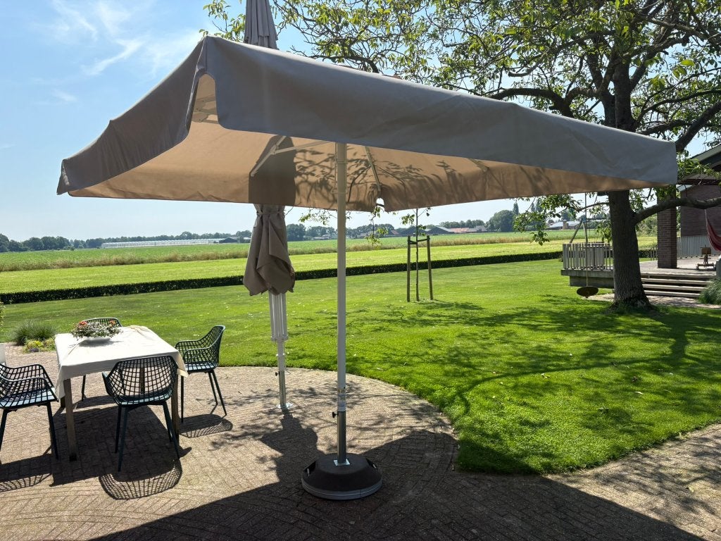 Professionele parasol 3x3 – Nieuw in doos - diameter 4,24, Ophalen, Nieuw, Zweefparasol, Waterdicht