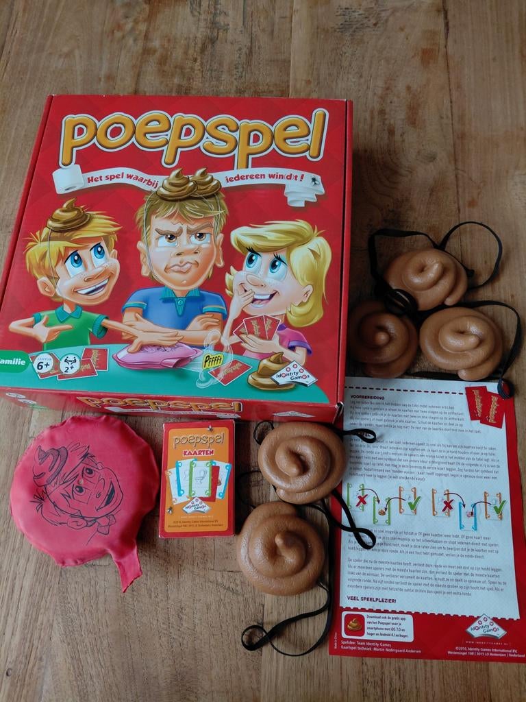 Poepspel - Het spel waarbij iedereen windt!, Drie of vier spelers, Ophalen, Zo goed als nieuw, Identity Games