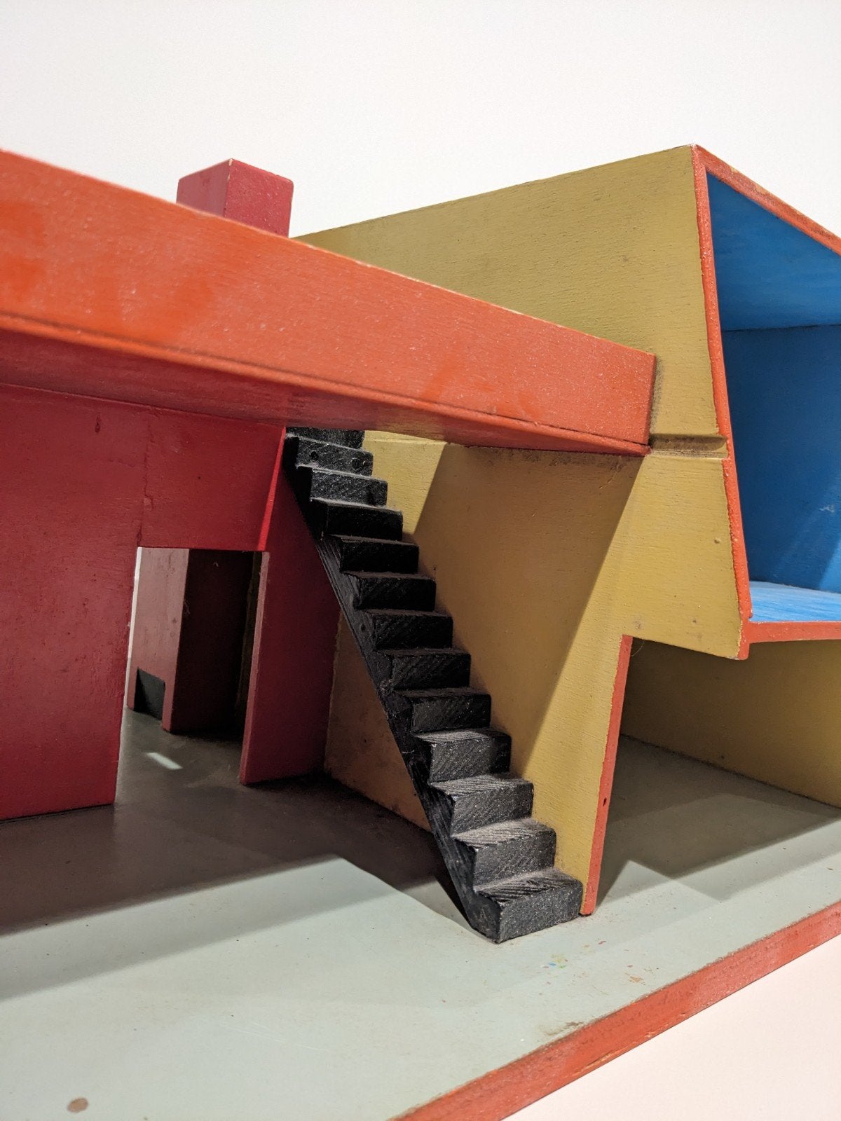Uniek Retro Vintage Poppenhuis / Garage - Handgemaakt, Ophalen, Gebruikt, Poppenhuis