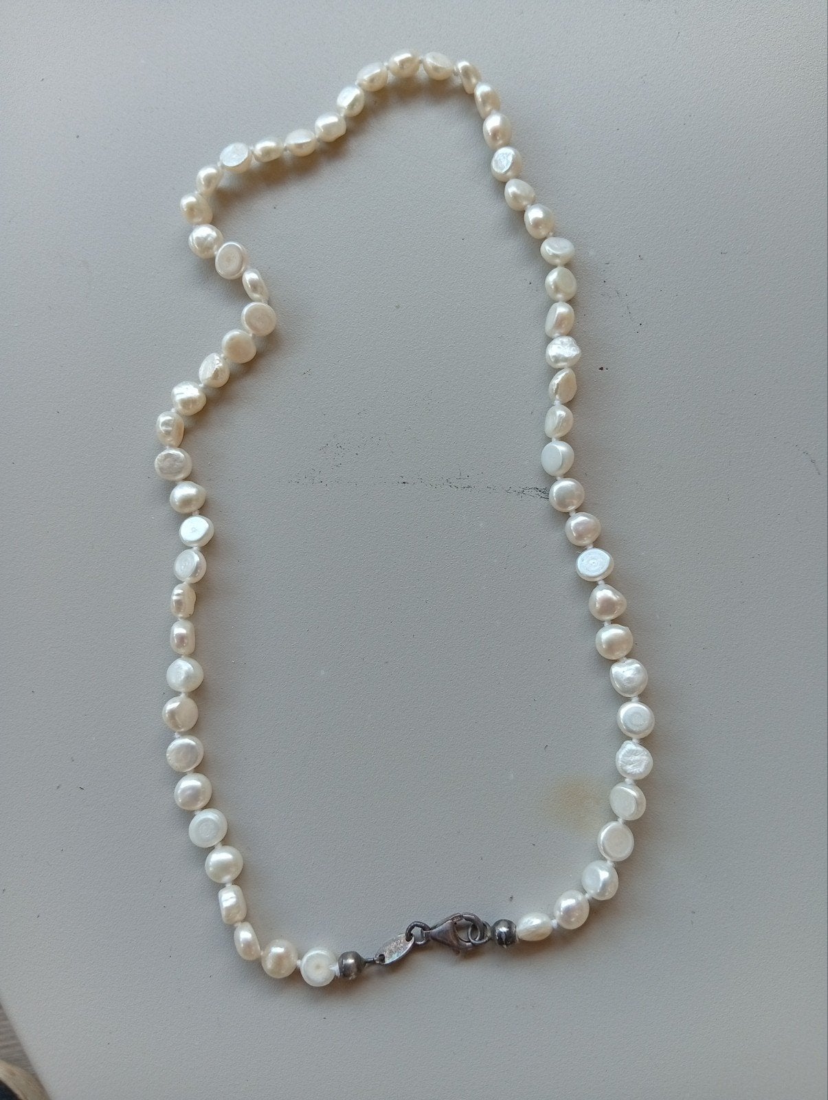 Thomas Sabo parelketting en armband met vlinderhanger, Sieraden, Tassen en Uiterlijk, Kettingen, Zo goed als nieuw, Zilver, Wit