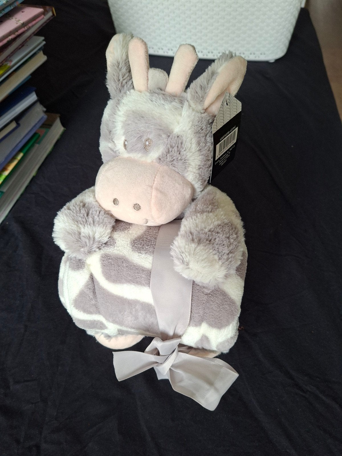 Nieuwe knuffel giraf met deken - grijs/wit, Kinderen en Baby's, Speelgoed | Knuffels en Pluche, Giraf, Grijs, Nieuw, Ophalen of Verzenden