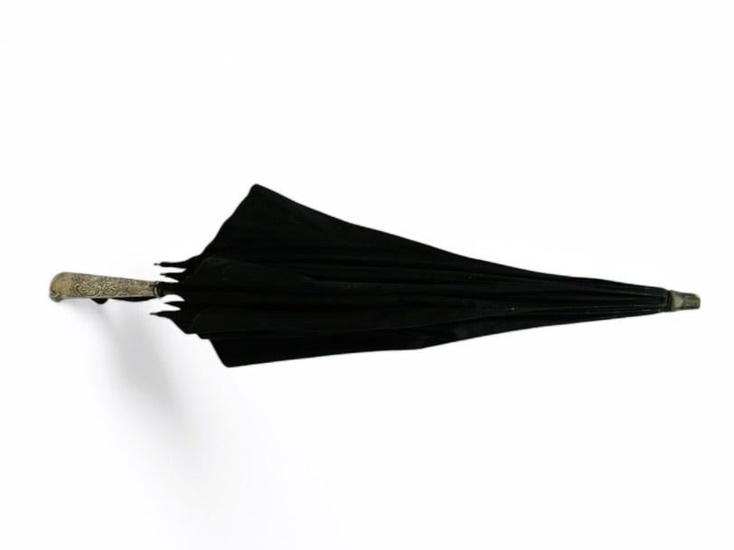 Antieke paraplu met zilveren handvat (mesheft), Hooijkaas, Antiek en Kunst, Verzenden, Zilver
