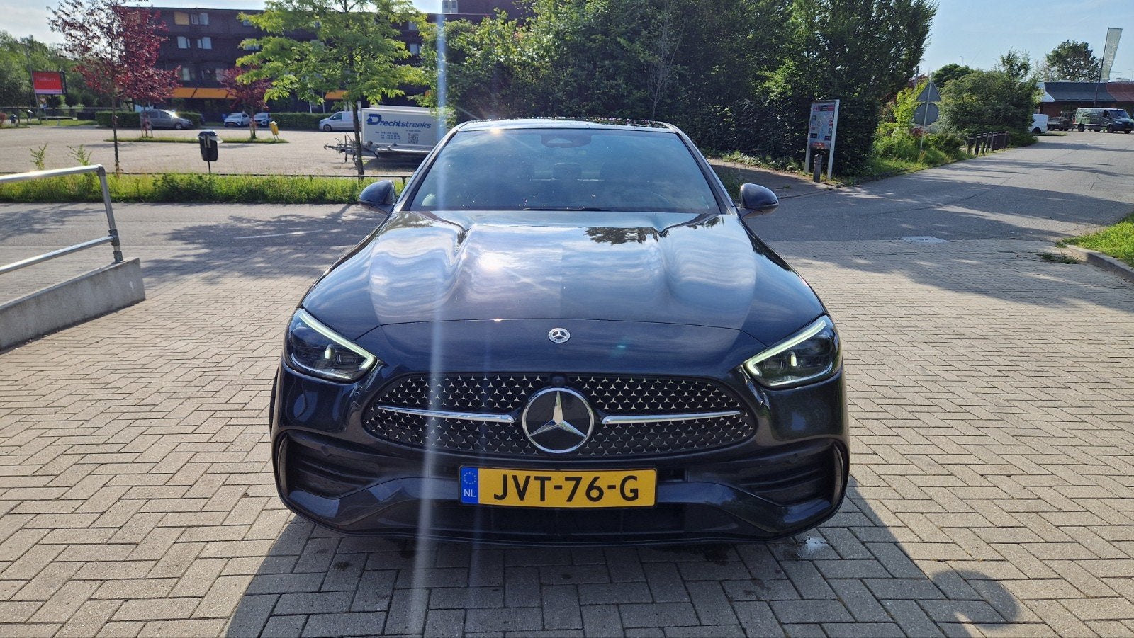 Voorbumper Mercedes C-klasse 300e AMG Line 2022 Donkergrijs, Ophalen of Verzenden