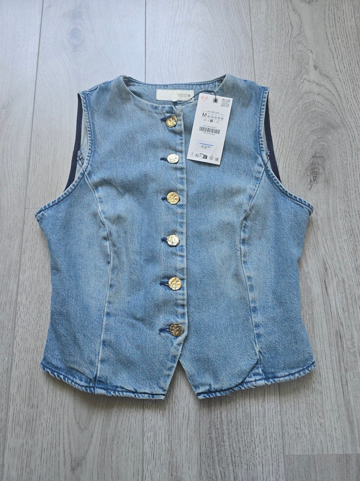 Zara jeans gilet maat 38 - Nieuw met kaartje, Zara, Ophalen of Verzenden, Nieuw