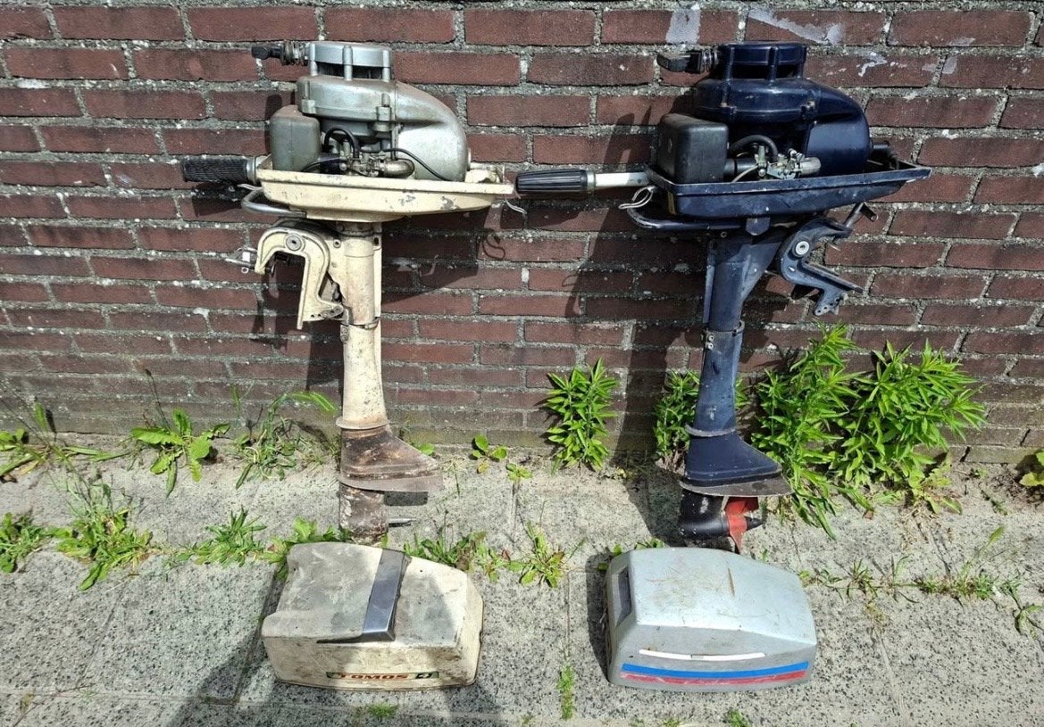 2 Tomos 4pk buitenboordmotoren - opknappers, Watersport en Boten, Ophalen, Gebruikt