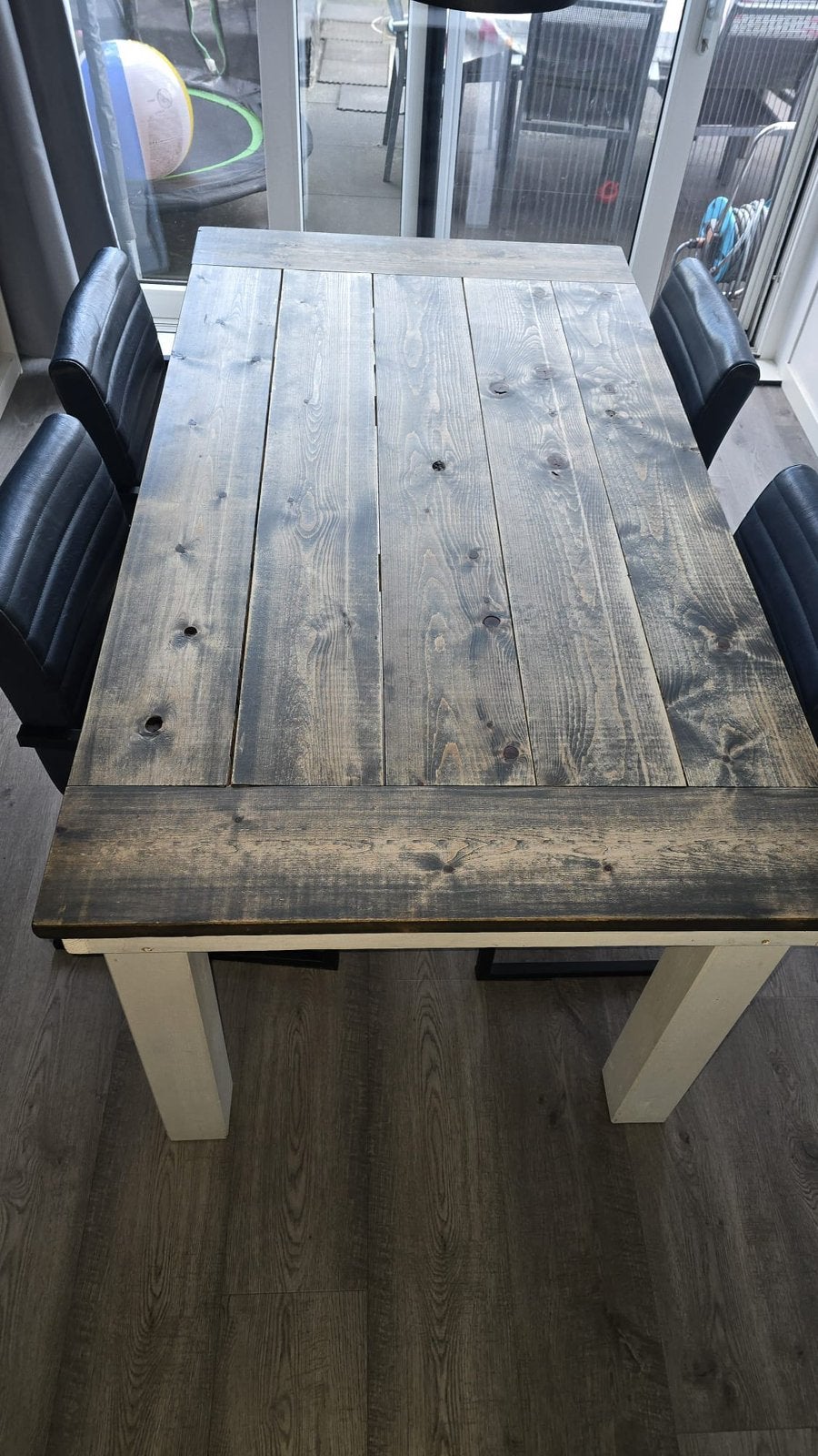 Eetkamertafel, Ophalen, Gebruikt, 50 tot 100 cm, 150 tot 200 cm