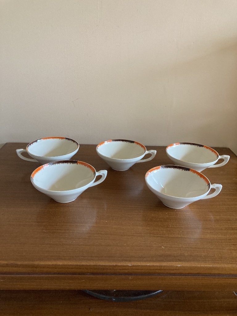 Art Deco kopjes Edmond Bellefroid, Ophalen of Verzenden