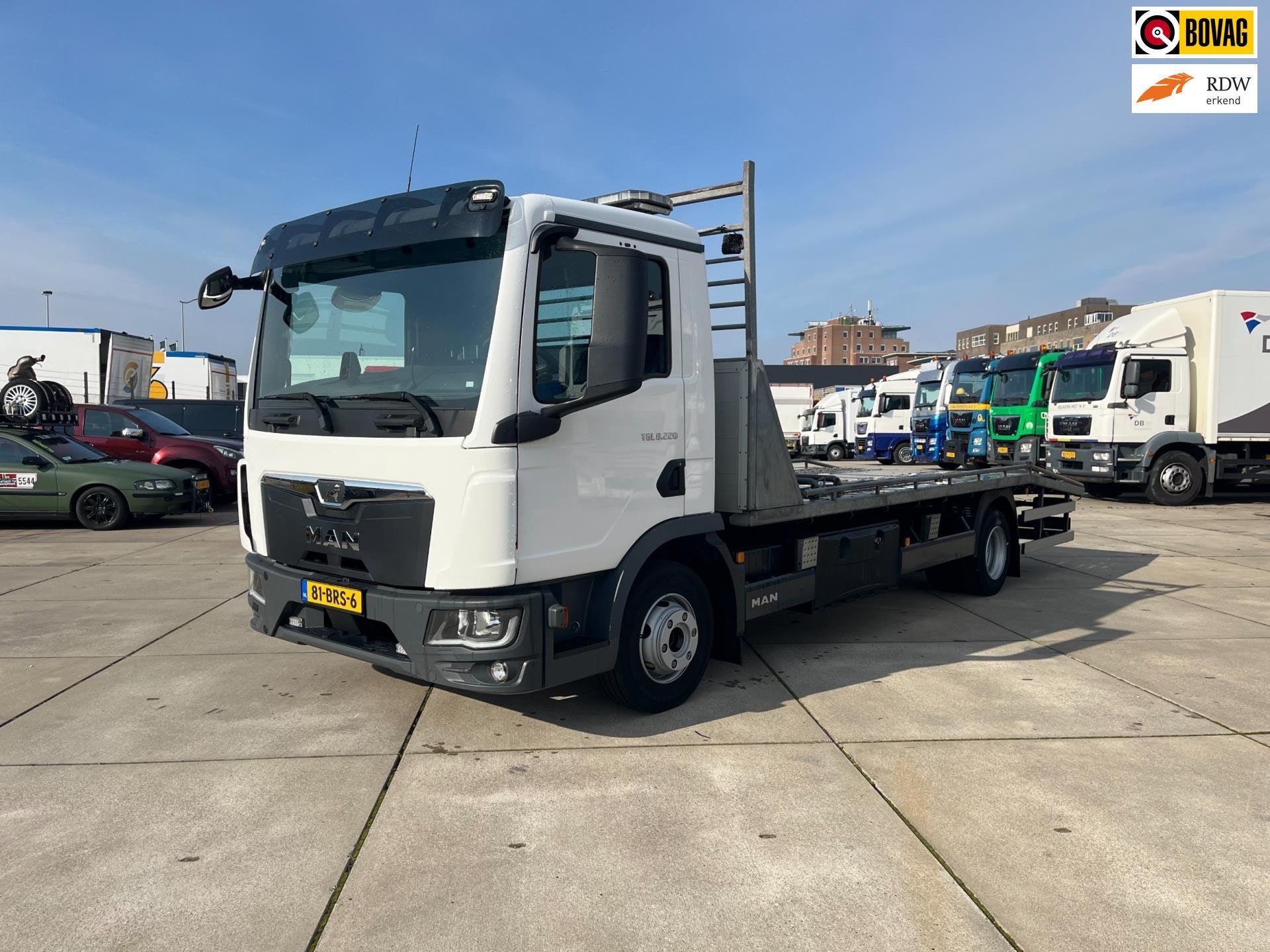 MAN TGL Oprijauto 220 pk TipMatic, luchtvering achter, 8.800, Auto's, Automaat, Dealer onderhouden, MAN, Wit