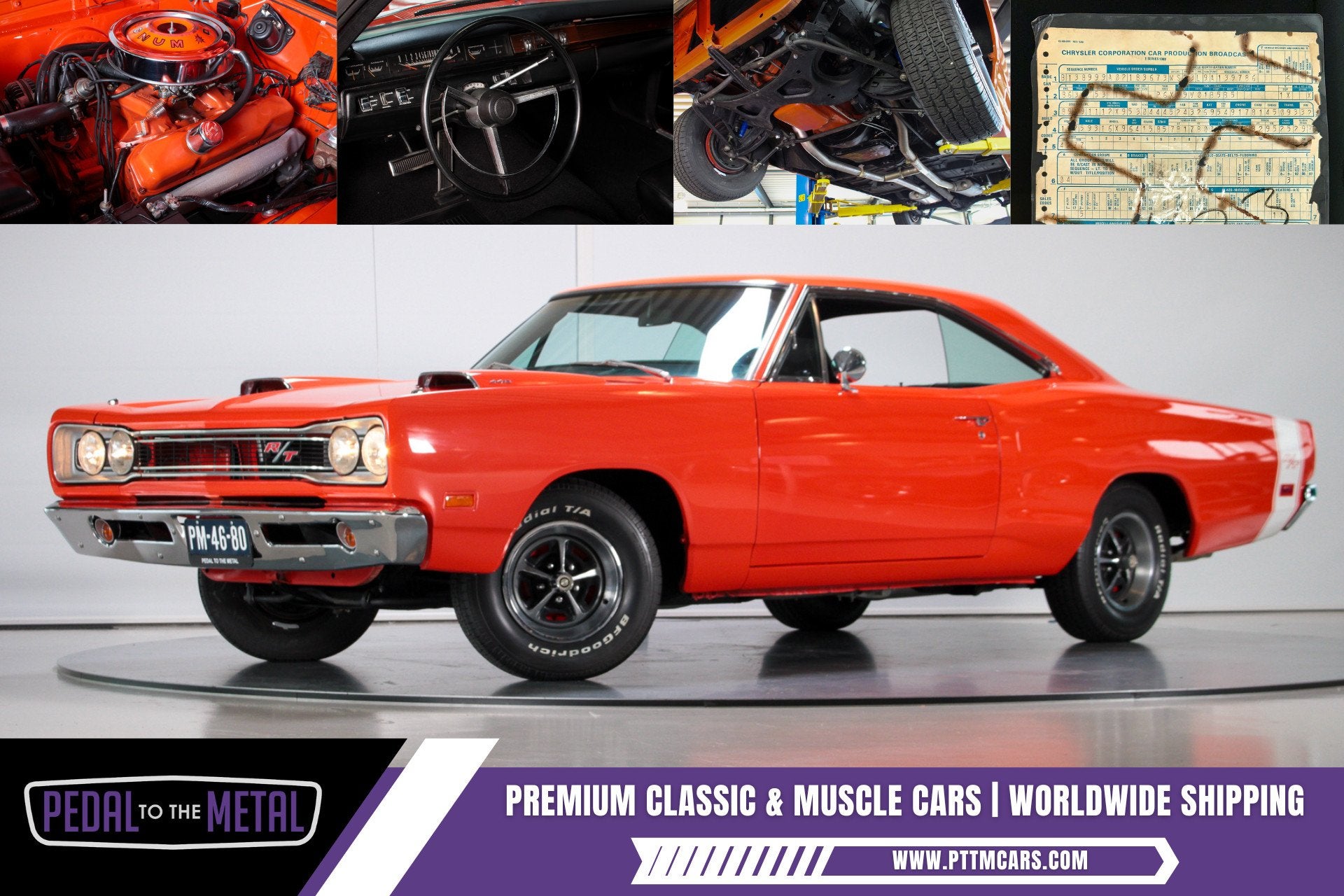 1969 Dodge Coronet R/T 440 | Build Sheet, Auto's, Achterwielaandrijving, Zwart, Leder, Bedrijf
