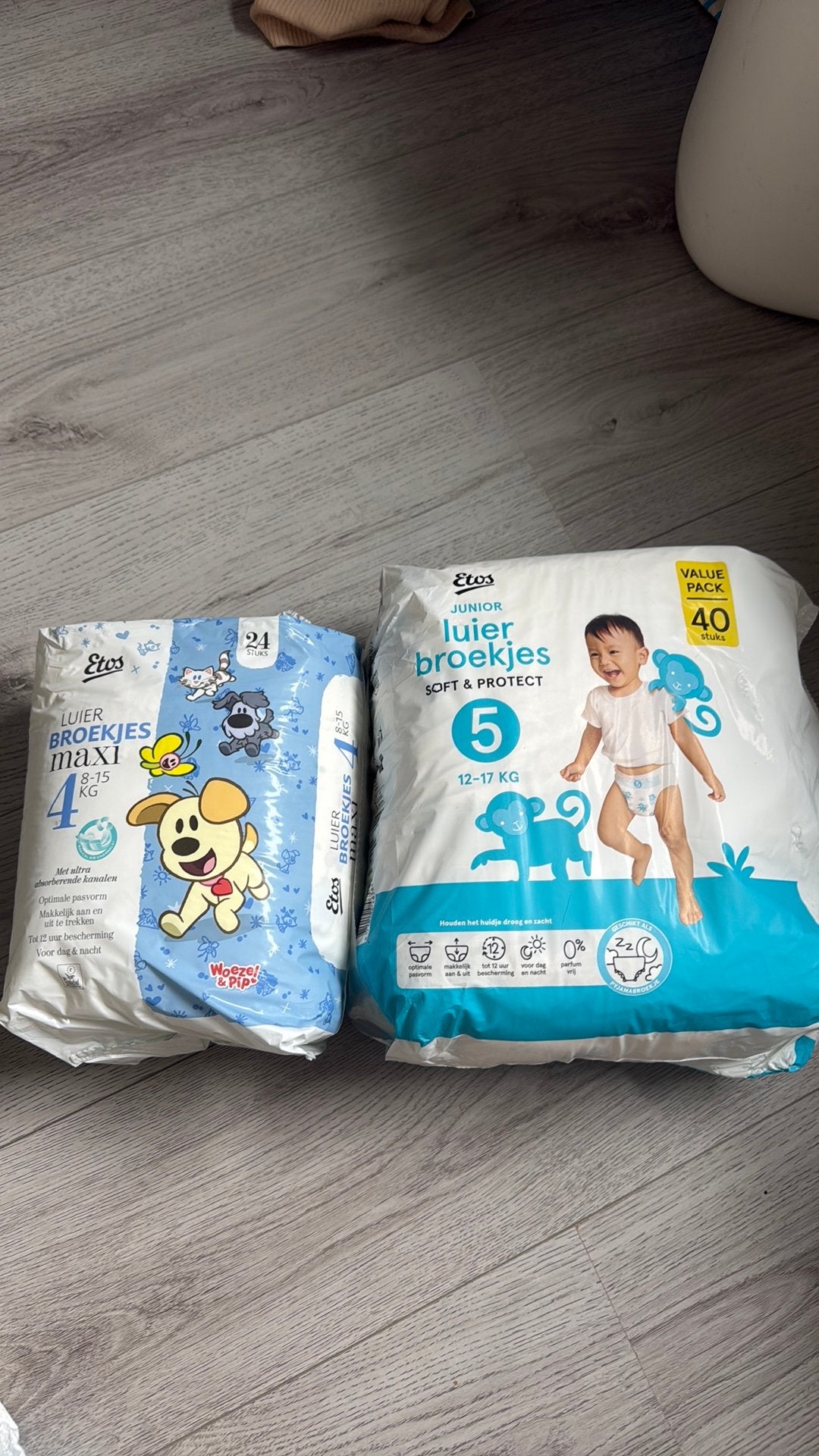 Luierbroekjes etos maat 4 & 5, Ophalen, Zo goed als nieuw, Overige typen