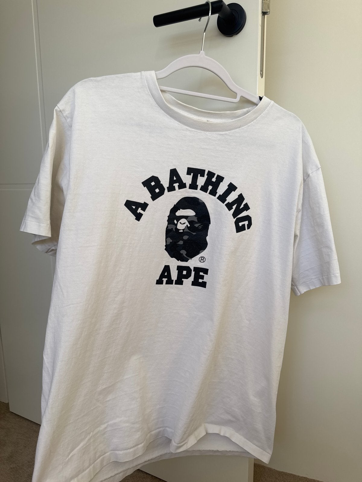 A Bathing Ape T-shirt , BAPE L, Kleding | Heren, Ophalen of Verzenden, Zo goed als nieuw, Wit
