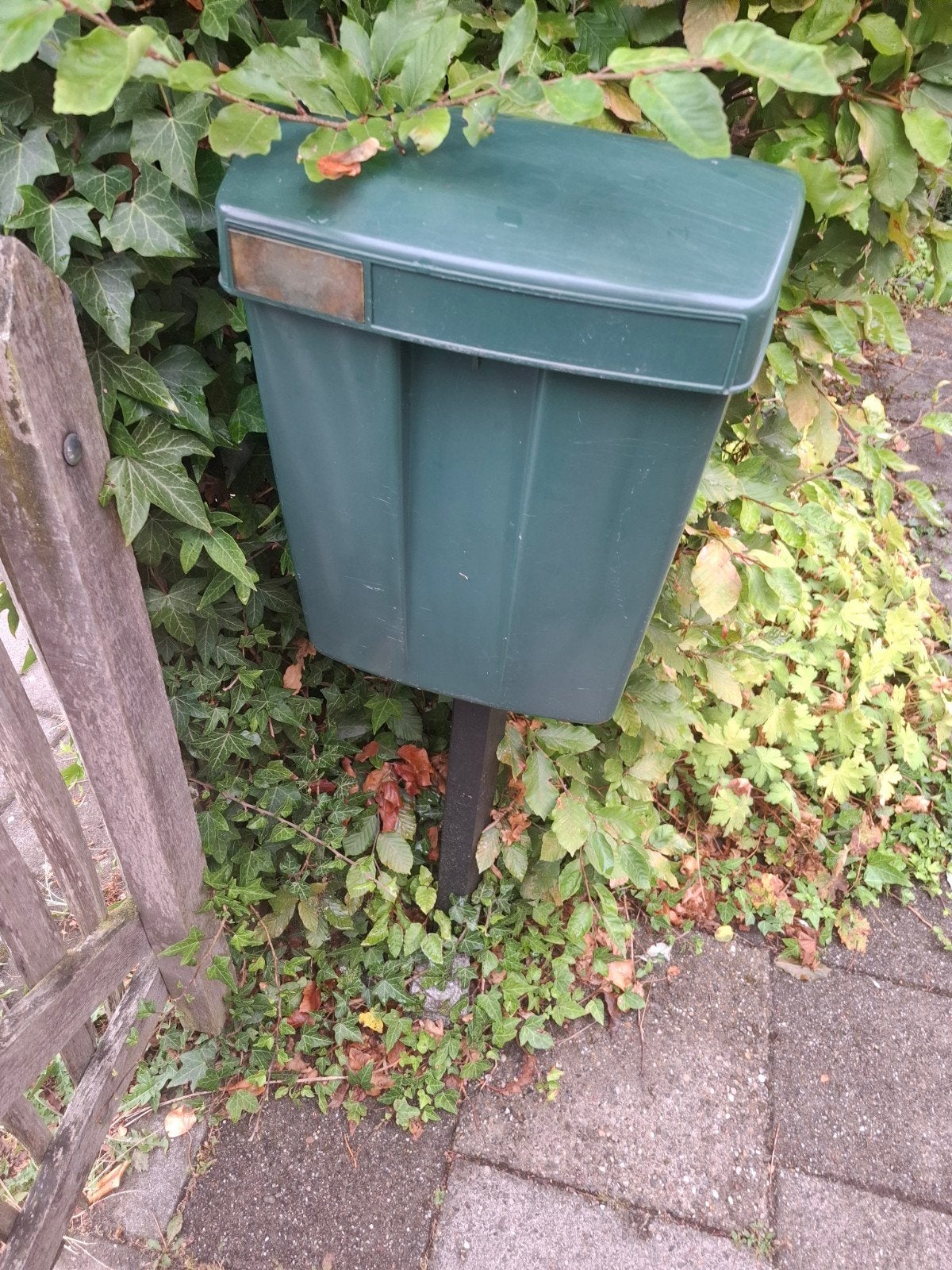 Groene staande brievenbus - Gebruikt, Tuin en Terras, Ophalen