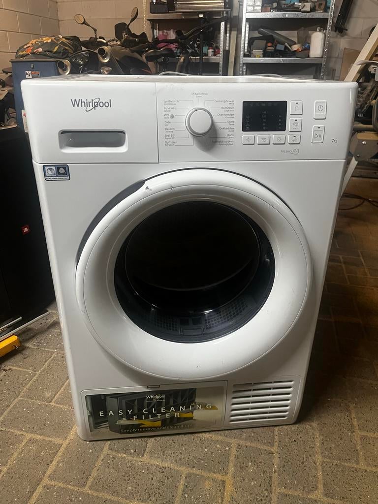 Whirlpool warmtepompdroger 7kg - Zeer goede staat, Ophalen, Wolprogramma, 6 tot 8 kg, Zo goed als nieuw