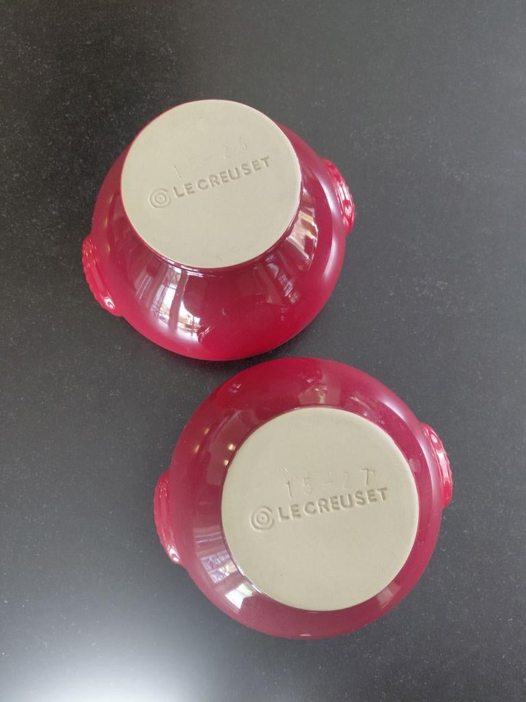 2 soepkommen le Creuset, Gebruikt, Ophalen of Verzenden, Kom(men), Overige stijlen