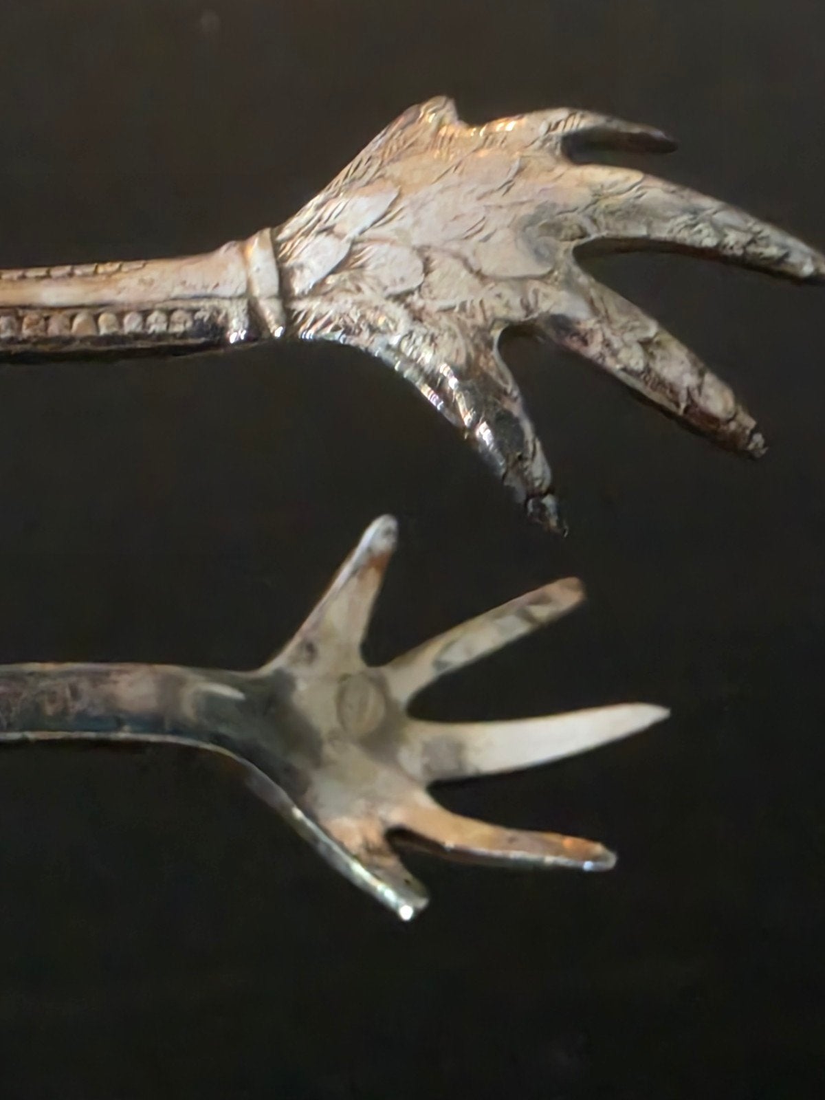 Antieke Suikertang met Klauwpoten - EPNS Zilver, Antiek en Kunst, Ophalen of Verzenden