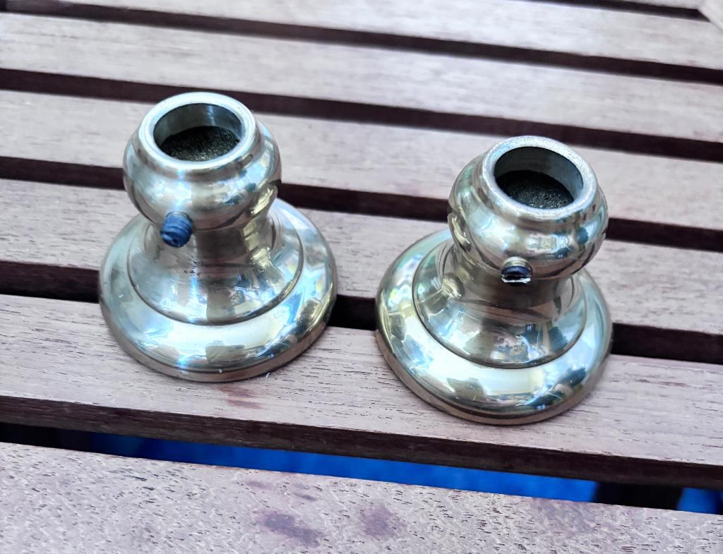 Gordijnroede steun messing kleur voor 15 mm roede - 2 stuks, Ophalen of Verzenden, Zo goed als nieuw