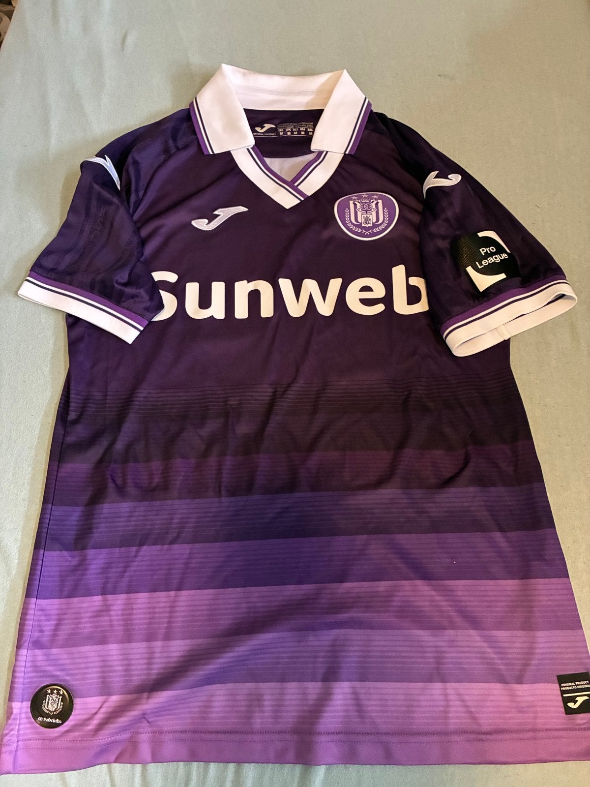 Matchworn & Gesigneerd Shirt Coba Gomes da Costa - Anderlech, Maat M, Ophalen of Verzenden, Gebruikt, Shirt