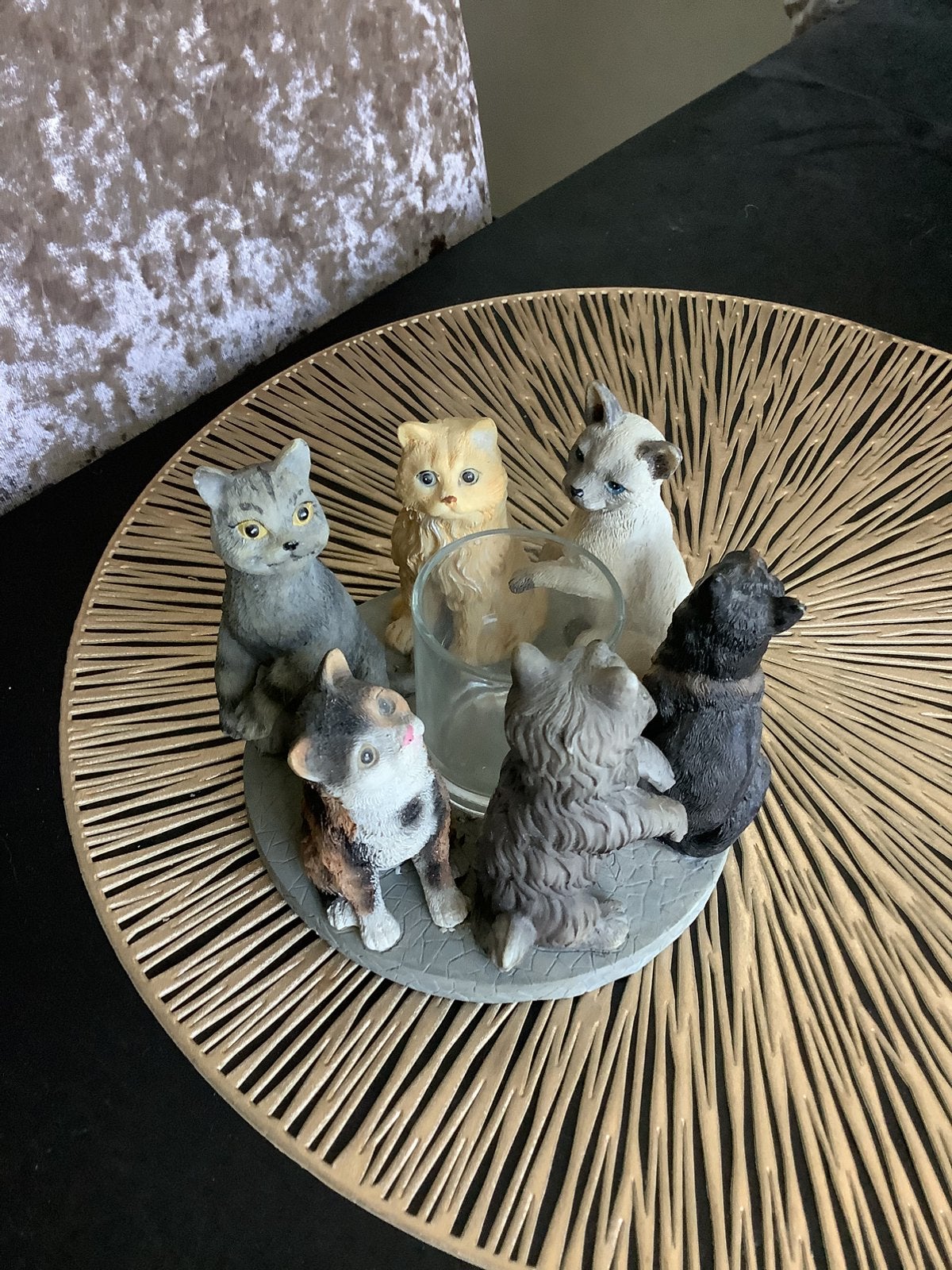 Katten Waxinehouder, Ophalen of Verzenden, Zo goed als nieuw, Waxinelichthouder, 13 cm