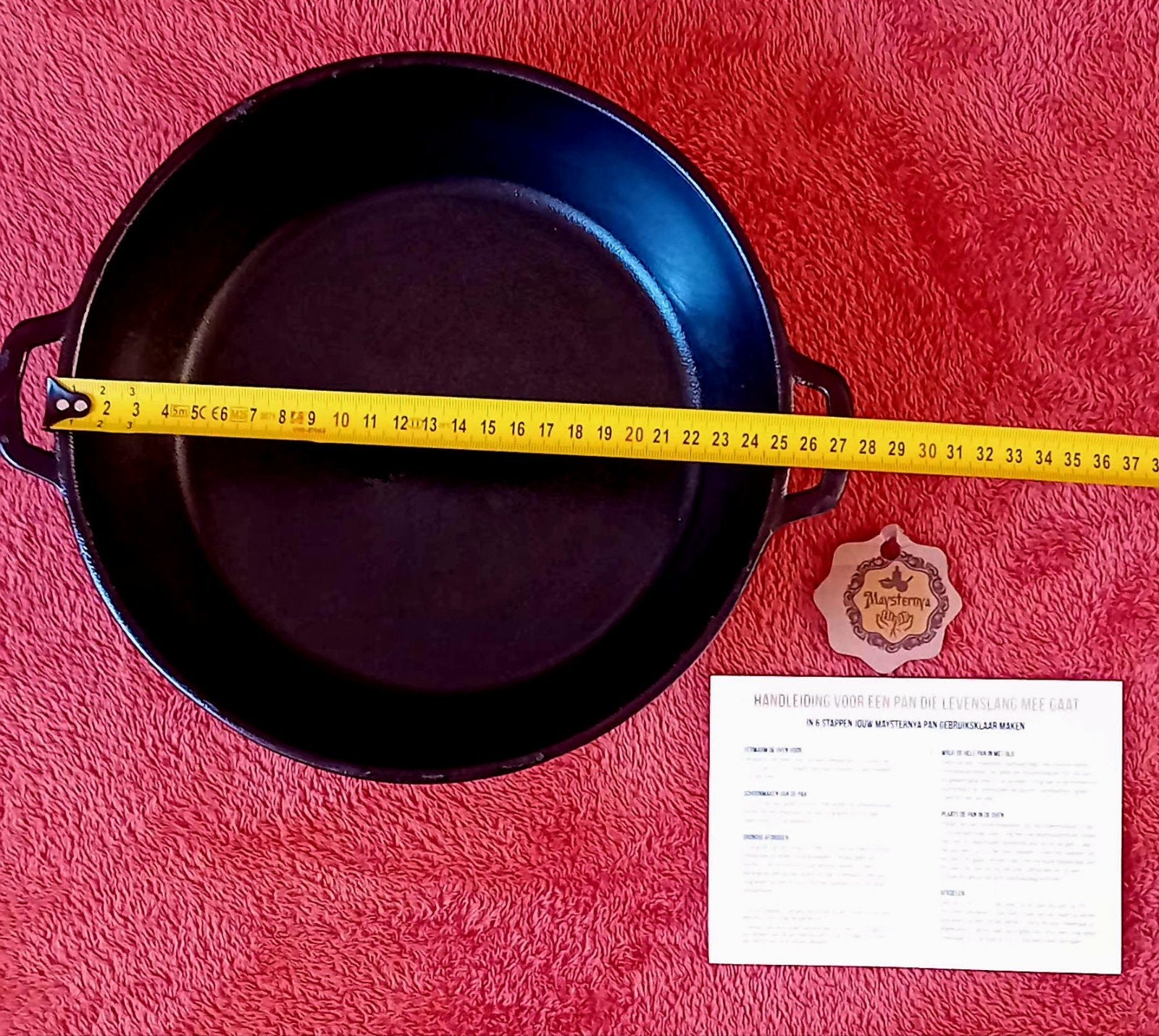 Gietijzeren BBQ pan, 24 cm, buitenkeuken,oven, BBQ, duurzaam, Ophalen, Geschikt voor inductie, Zo goed als nieuw, Braadpan