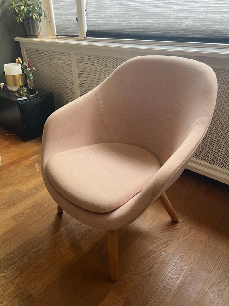 HAY About a Lounge Stoel - Lichtroze, Huis en Inrichting, Stoelen, Ophalen, Gebruikt, Overige kleuren, Eén