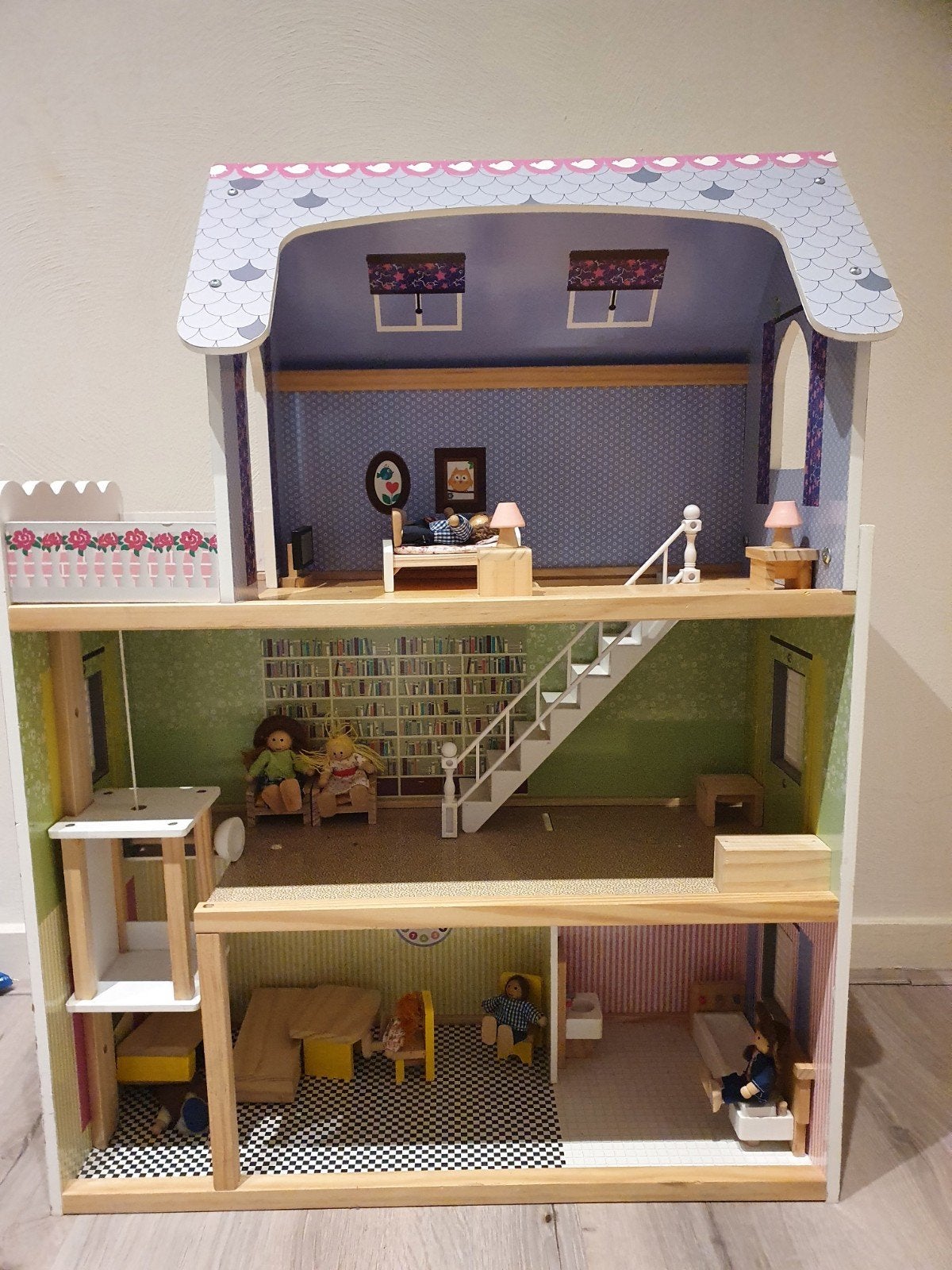 Playtive houten poppenhuis, Ophalen, Zo goed als nieuw, Poppenhuis