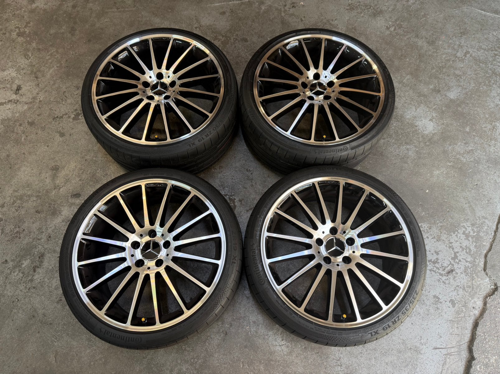 ✅ 19 inch Originele Mercedes velgen 5x112 C63 AMG W204, Auto-onderdelen, Banden en Velgen, 19 inch, Gebruikt, Banden en Velgen