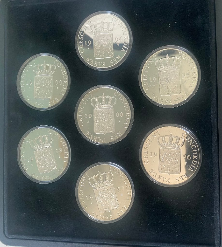 Zilveren Dukatenset "Zeven Provinciën" (1994-2000), Ophalen of Verzenden, Zilver