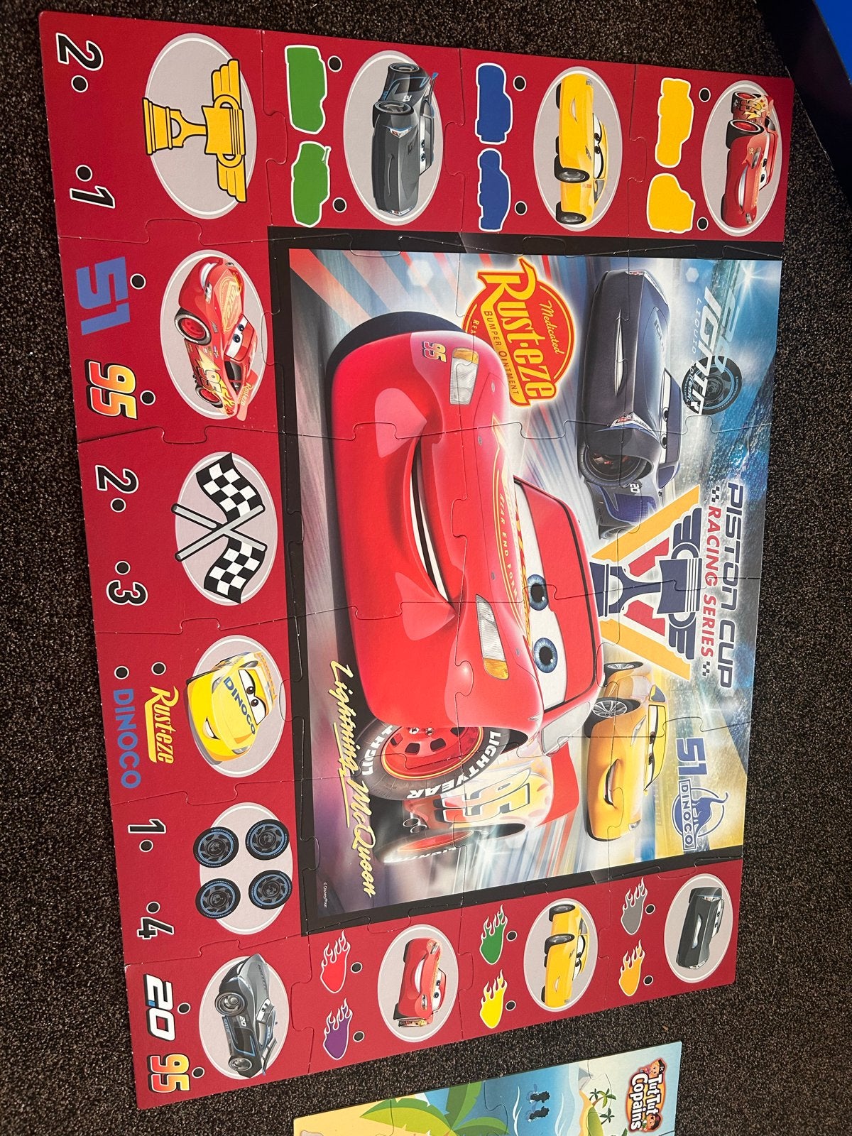 Disney Pixar Cars Giant Floor Puzzle Clementoni, Ophalen of Verzenden, Minder dan 10 stukjes, Zo goed als nieuw, 2 tot 4 jaar