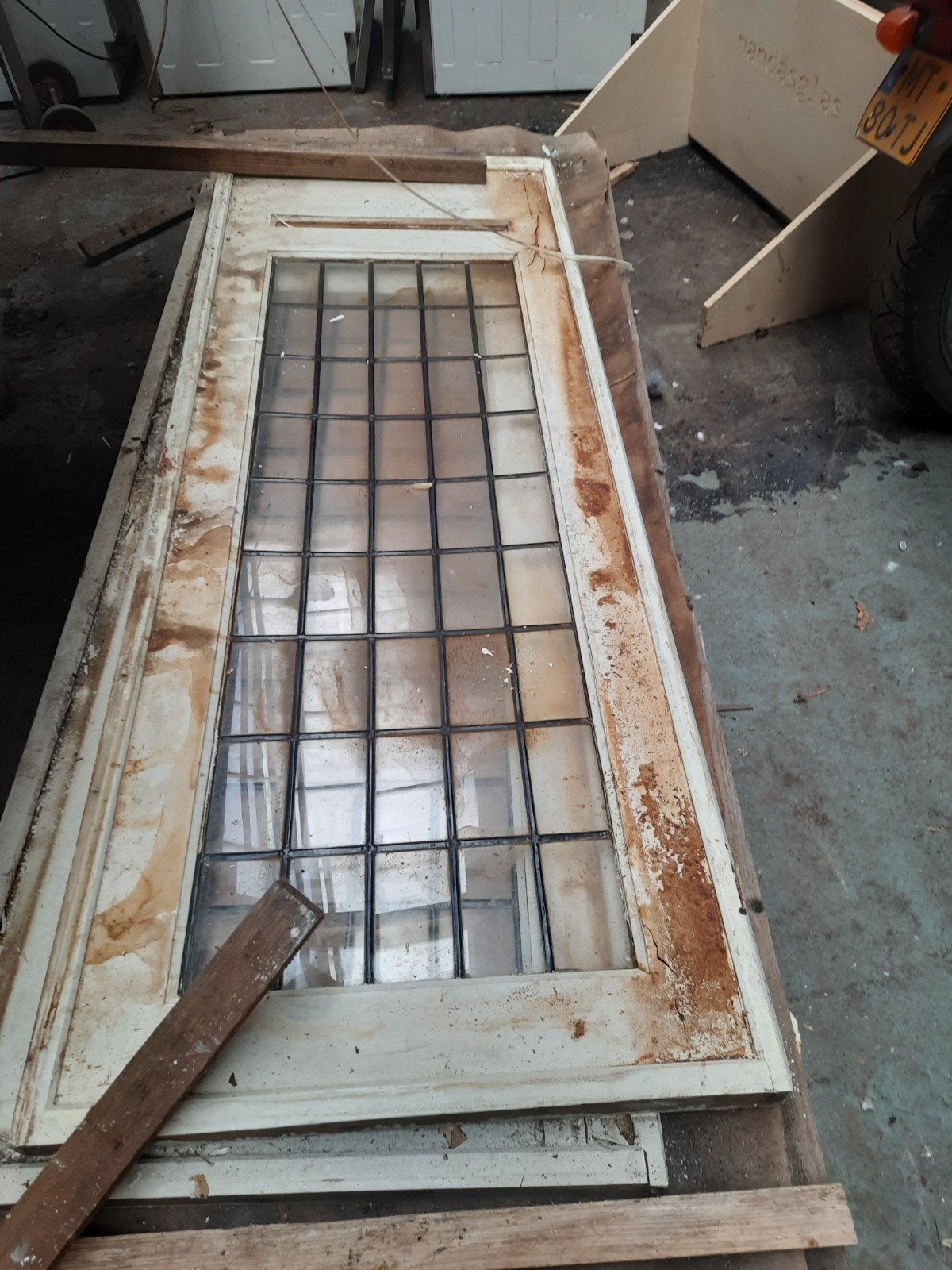 Suite deuren schuifdeuren oudedeuren, Gebruikt, Binnendeur, Ophalen of Verzenden, Glas