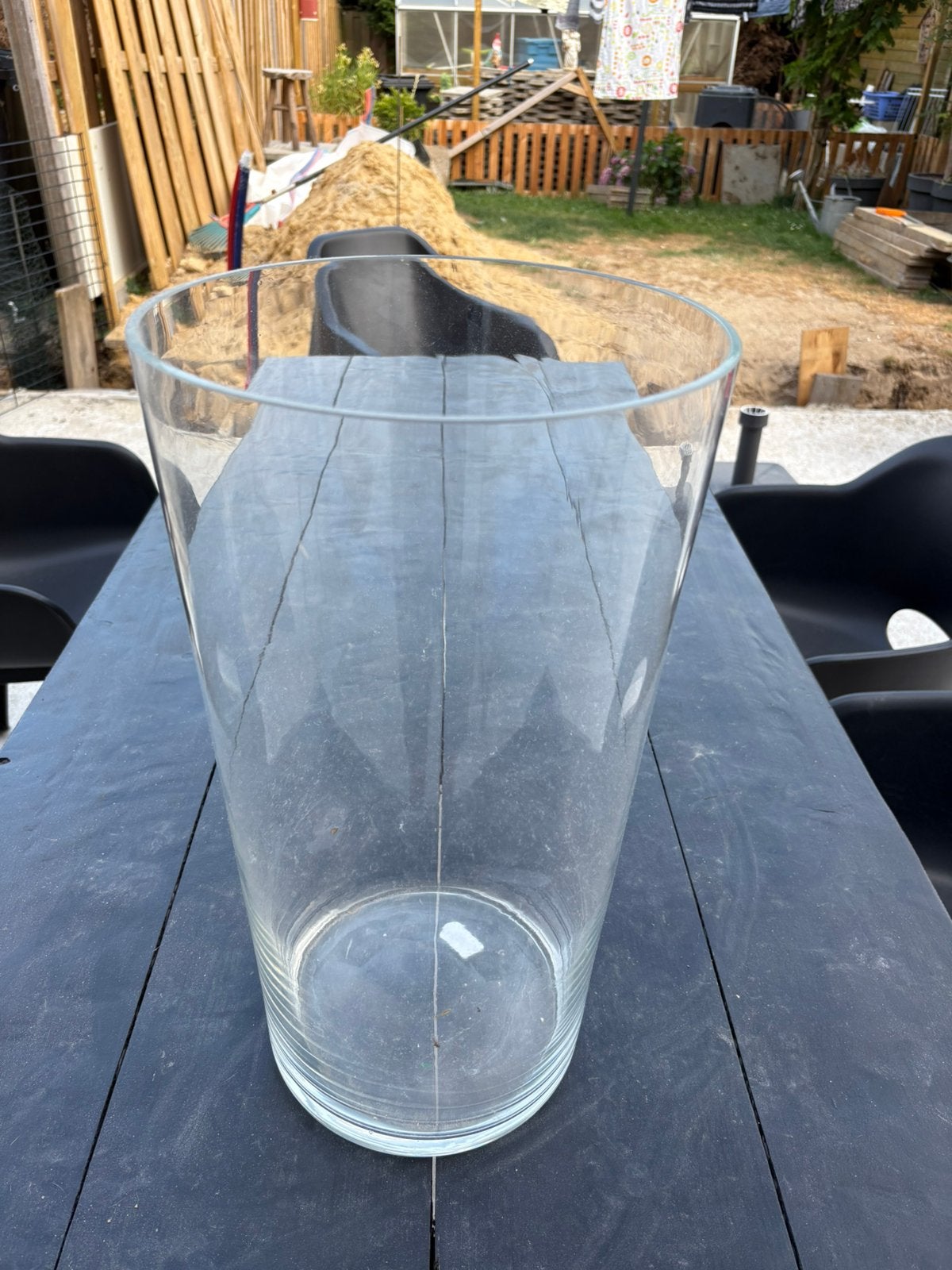 Glazen vaas, Glas, Ophalen, Gebruikt, 25 cm