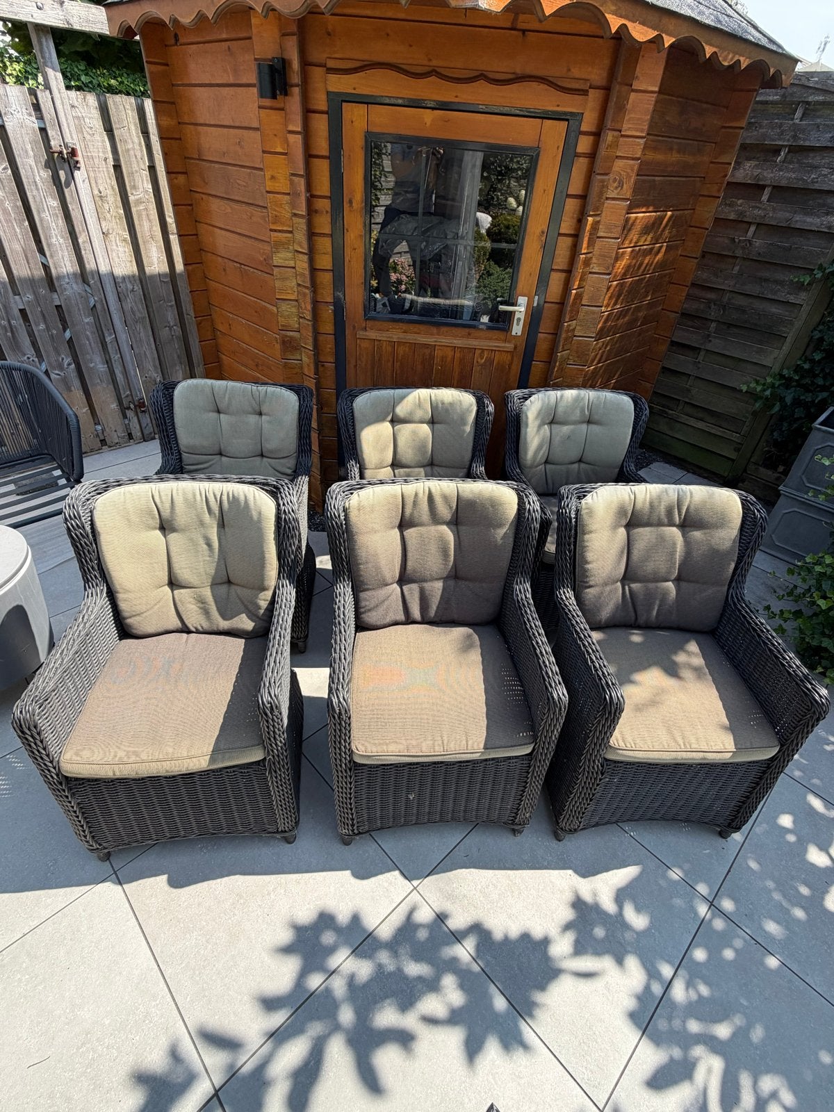 6x Kees Smit Intenso Milano dining tuinstoelen met Kussens, Ophalen, Gebruikt, Kunststof
