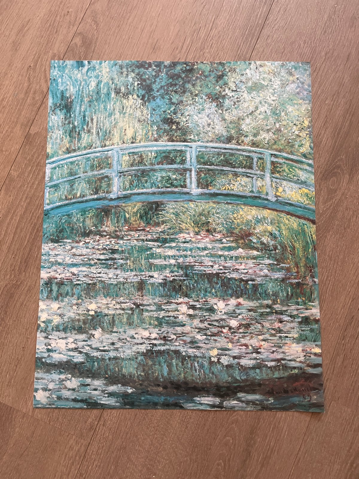 Monet's Japanse Brug - Waterlelies le bassin aux nymphéas, Rechthoekig Staand, Ophalen of Verzenden, Zo goed als nieuw, A1 t/m A3