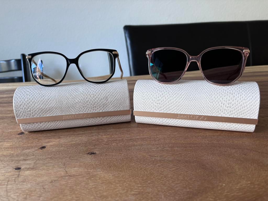 Jimmy Choo brillen (2x) – luxe monturen, Sieraden, Tassen en Uiterlijk, Zonnebrillen en Brillen | Dames, Gebruikt, Overige kleuren