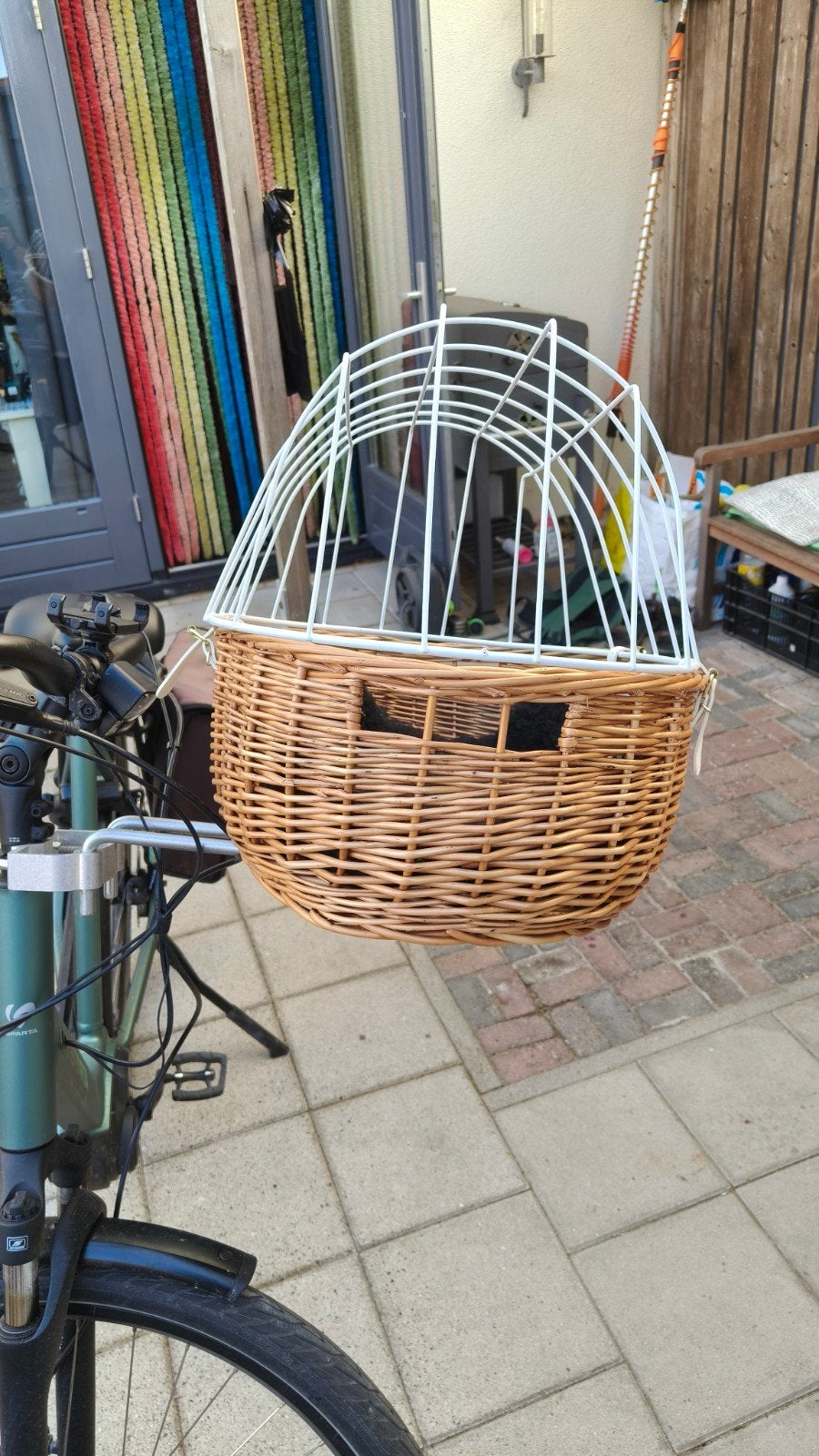 hondenfietsmand met stuurbevestiging en beschermrek, Dieren en Toebehoren, Ophalen, Zo goed als nieuw, Overige