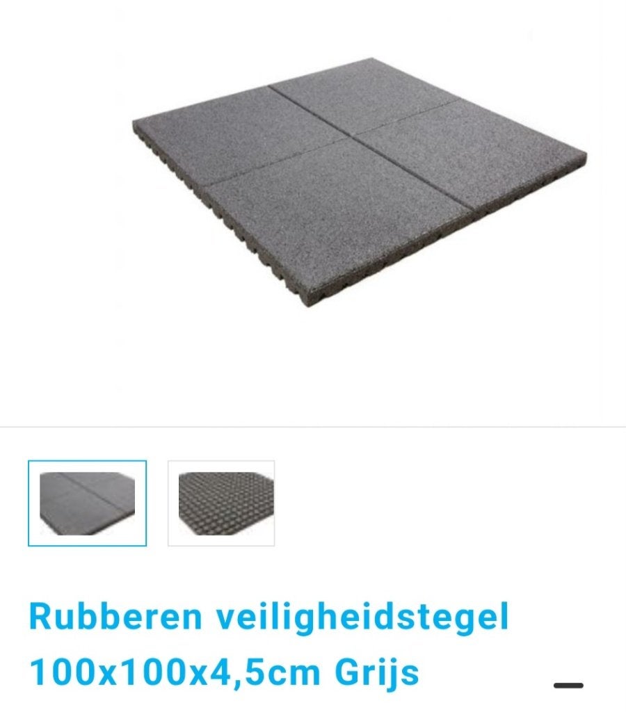 Rubberen tegel 100x100, Ophalen, Overige typen, Rubber, Zo goed als nieuw