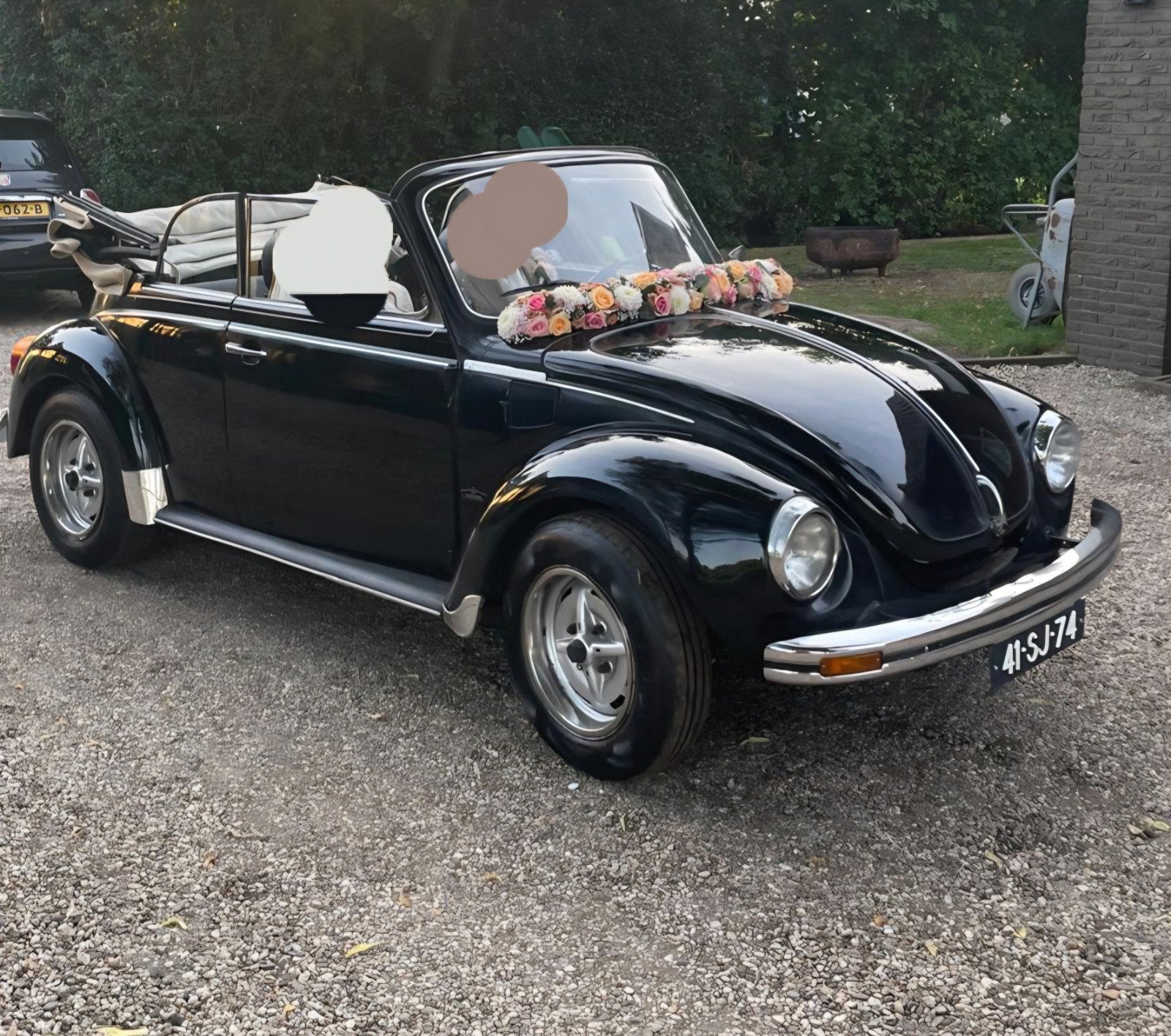 Volkswagen Kever  1977 Zwart, Auto's, 4 cilinders, Cabriolet, Zwart, Origineel Nederlands