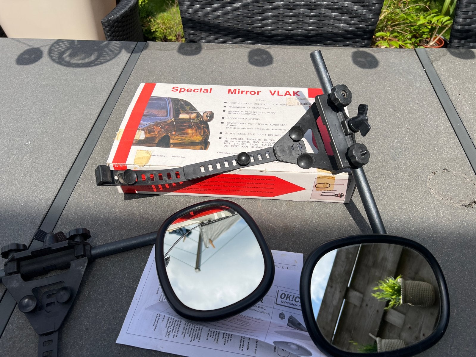 OK!CAR sarl Caravan/aanhanger spiegels vlak    Set 2, Ophalen of Verzenden, Gebruikt