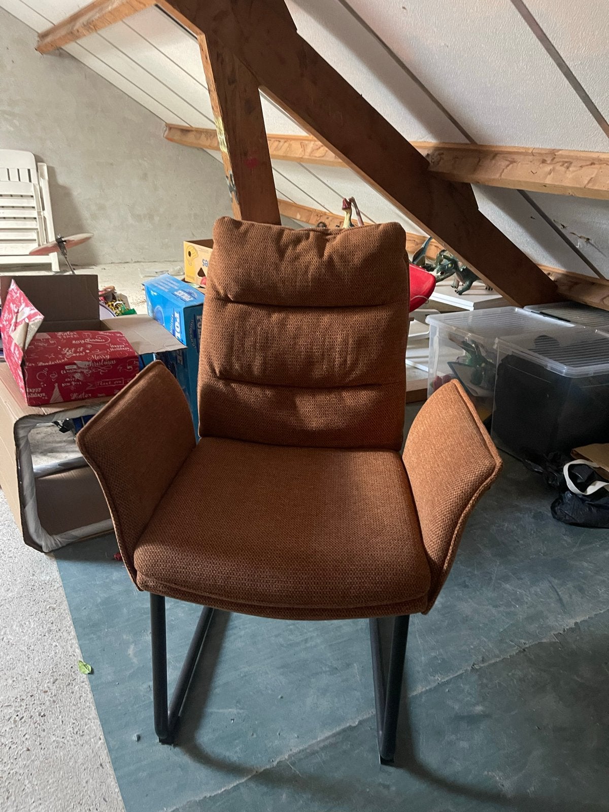 Eetkamerstoel Evi - Comfortabel en Stijlvol, Huis en Inrichting, Stoelen, Gebruikt, Overige kleuren, Ophalen of Verzenden, Metaal