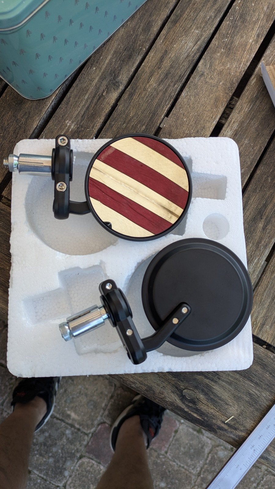 Bar end spiegels motorfiets - Nieuw in verpakking, Motoren, Ophalen of Verzenden, Nieuw