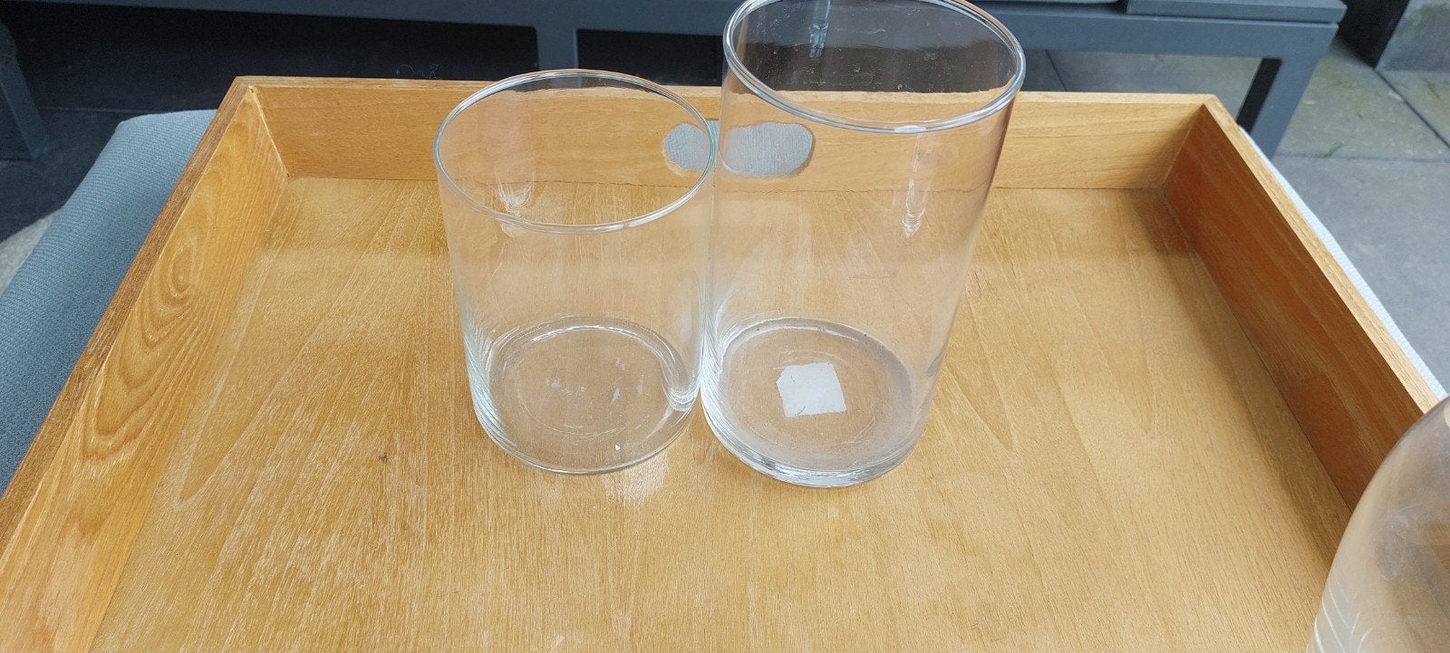 buitenpotjes en binnenvazen in 1 koop accessoires gratis, Ophalen of Verzenden, Zo goed als nieuw, Zwart, Glas