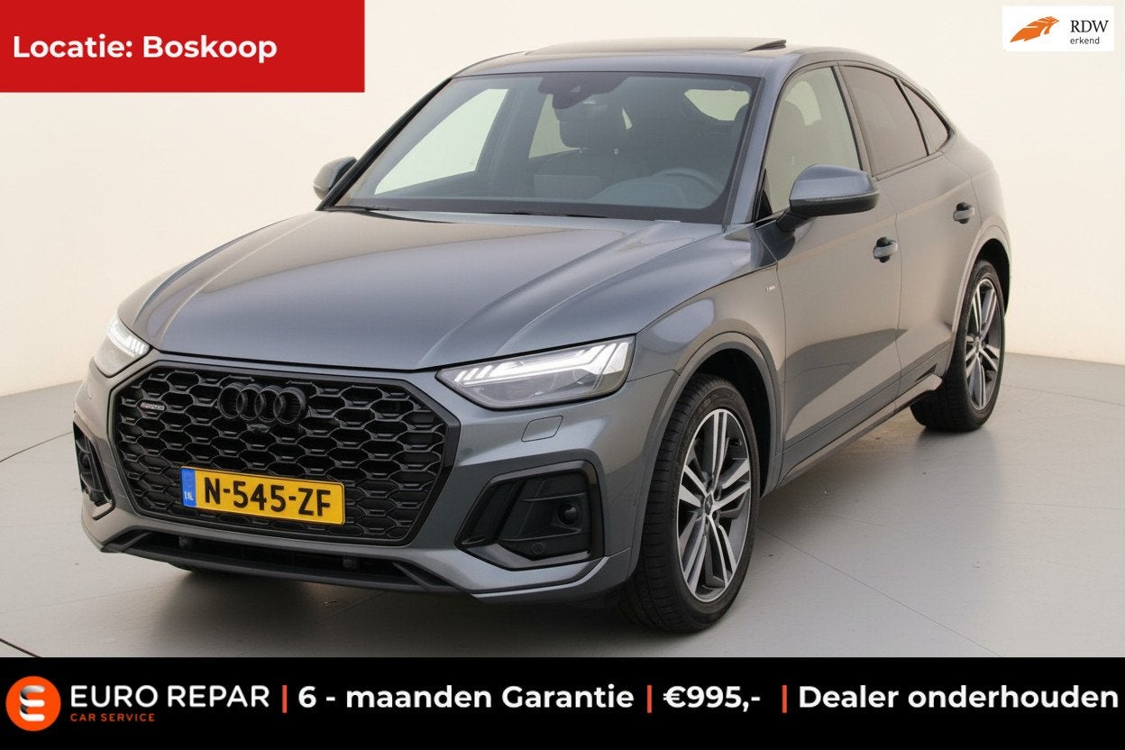Audi Q5 Sportback 55 TFSI e S-LINE PANO-DAK LUCHTVERING!, Auto's, Audi, Dealer onderhouden, Gebruikt, Euro 6, Overige carrosserieën