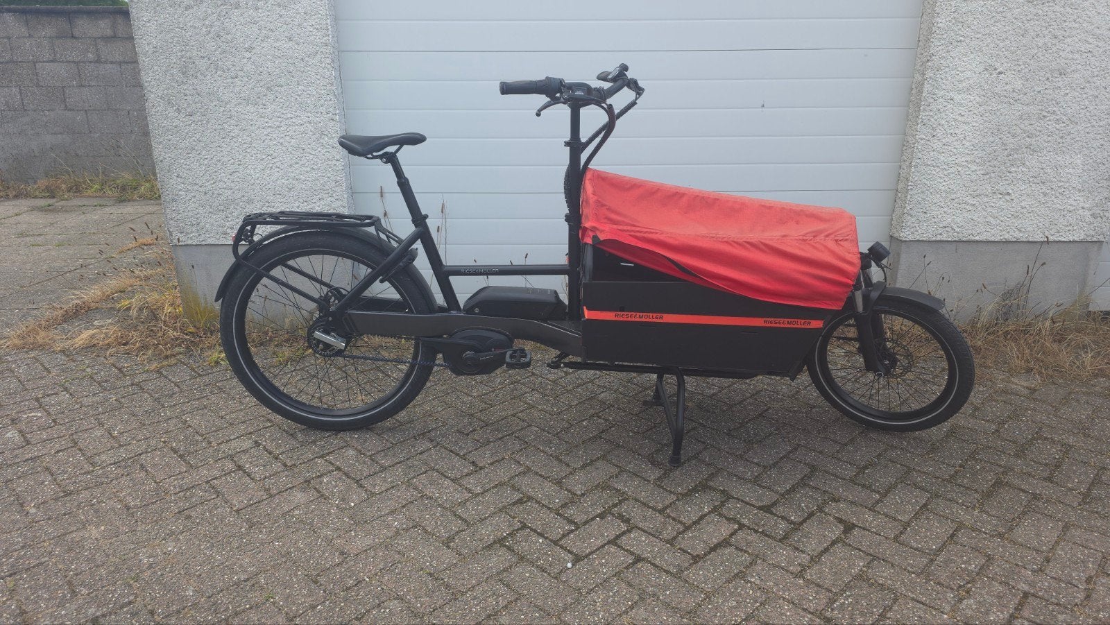 Elektrische bakfiets riese muller weinig kilometers, Ophalen of Verzenden, Zo goed als nieuw, 4 kinderen of meer