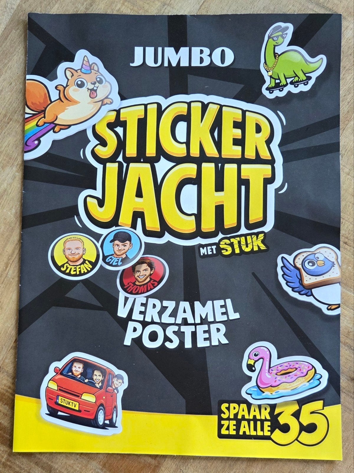 Jumbo sticker jacht met Stuk verzamelposter en 41 stickers, Verzamelen, Jumbo, Ophalen of Verzenden