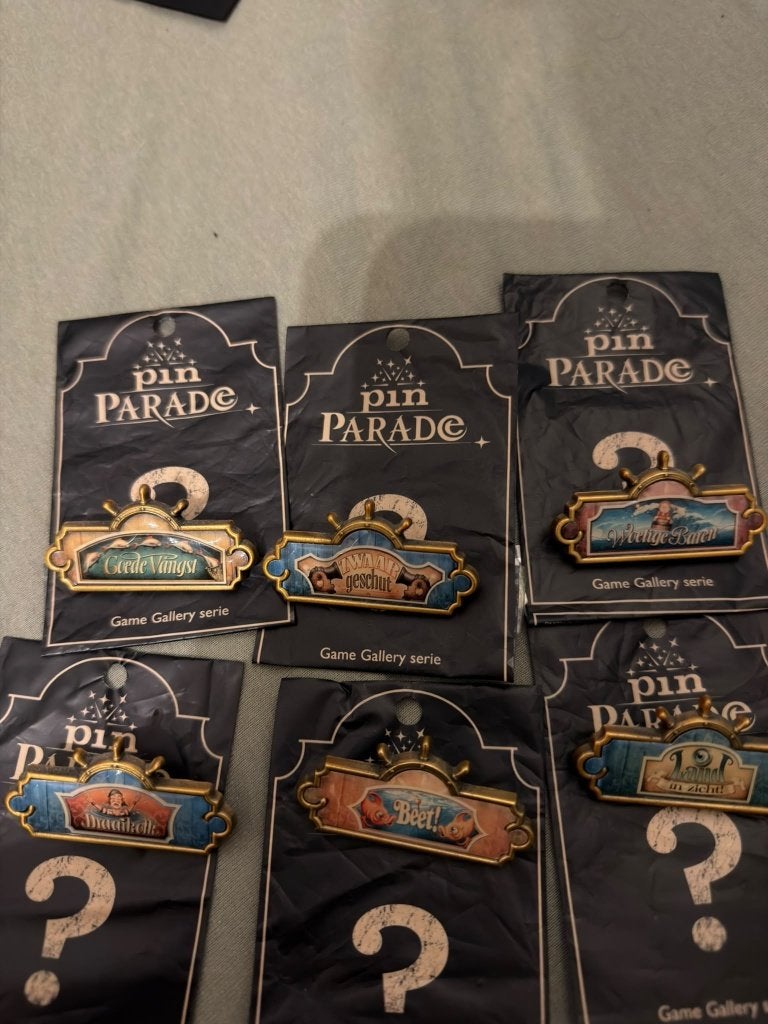 Efteling pins Game Gallery serie 6 stuks EPP 340-348, Verzamelen, Ophalen of Verzenden, Nieuw, Button of Speldje
