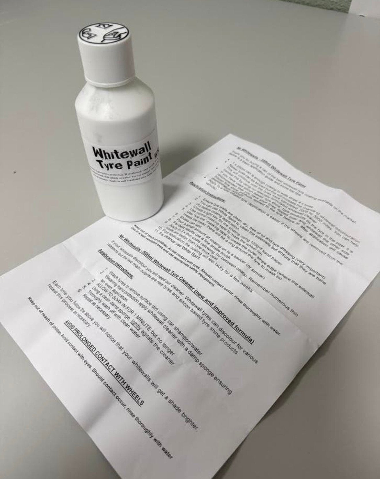 Whitewall Bandenverf 250ml Witte Banden Rand Tekst lak Verf, Ophalen of Verzenden, H, H, H