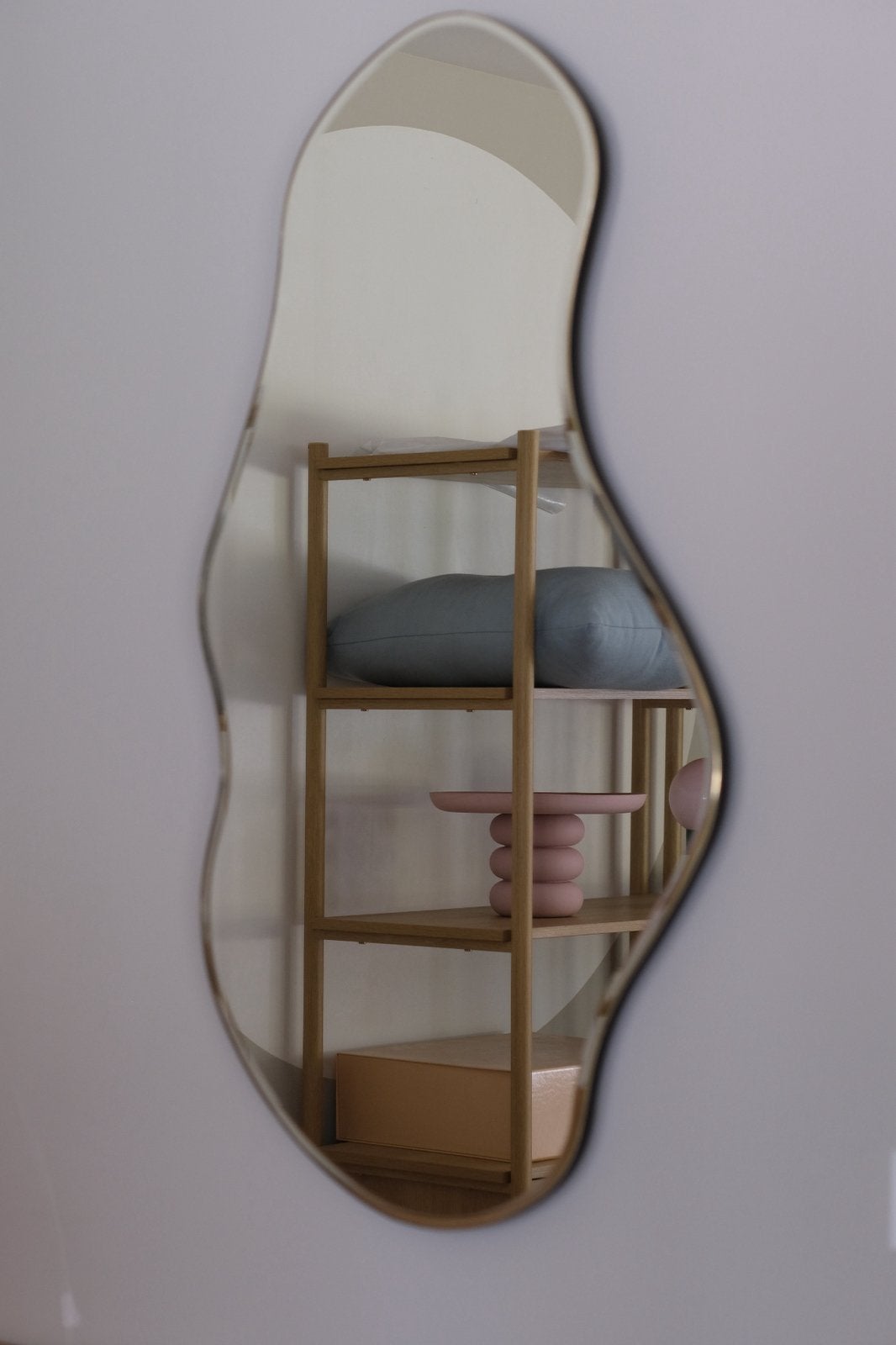 Ferm Living Pond spiegel messing, Ophalen, Minder dan 50 cm, Rond, Zo goed als nieuw