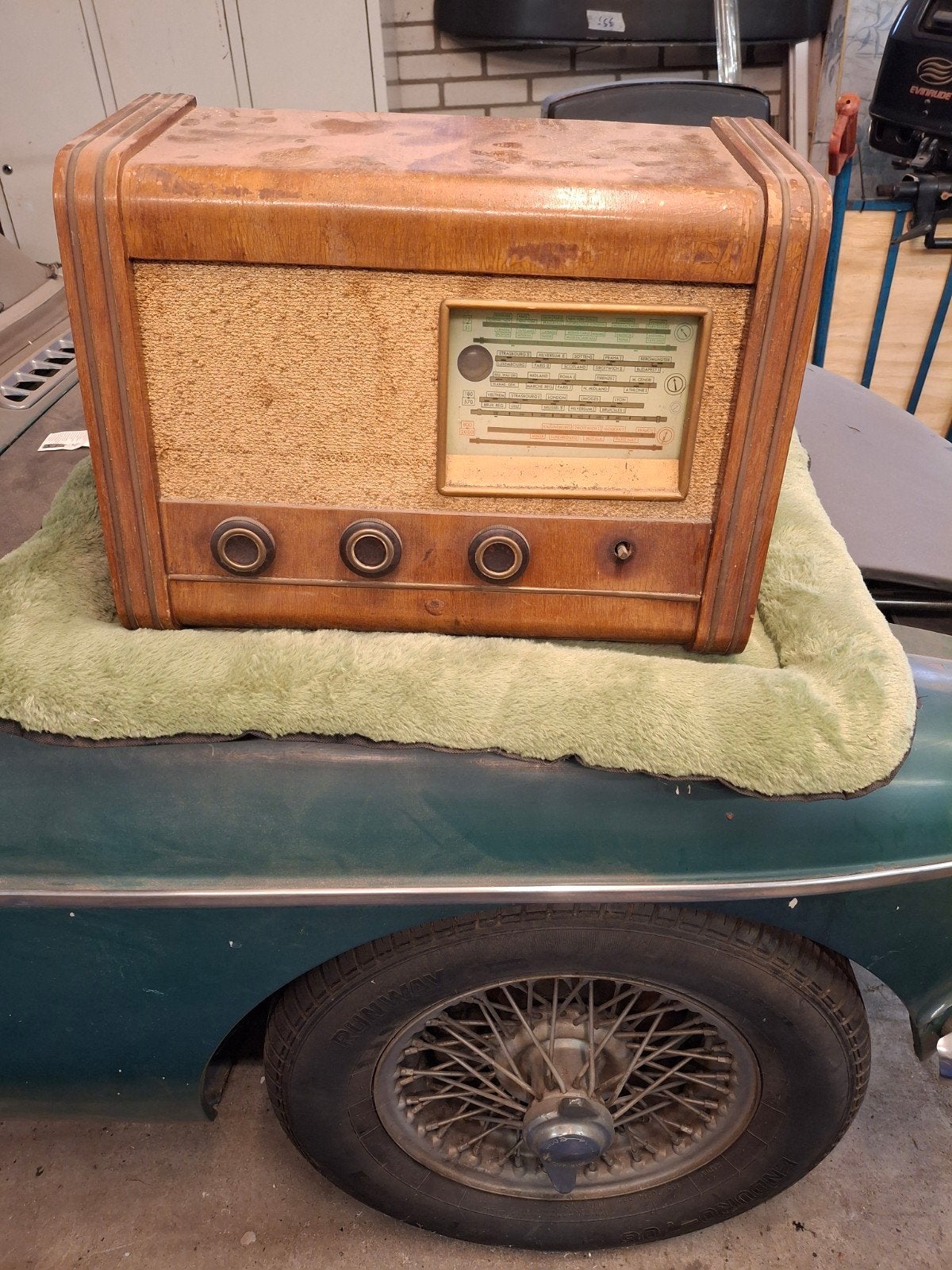 Vintage Houten Radio - Klassieke Buizenradio, Ophalen, Gebruikt, Onbekend, Onbekend